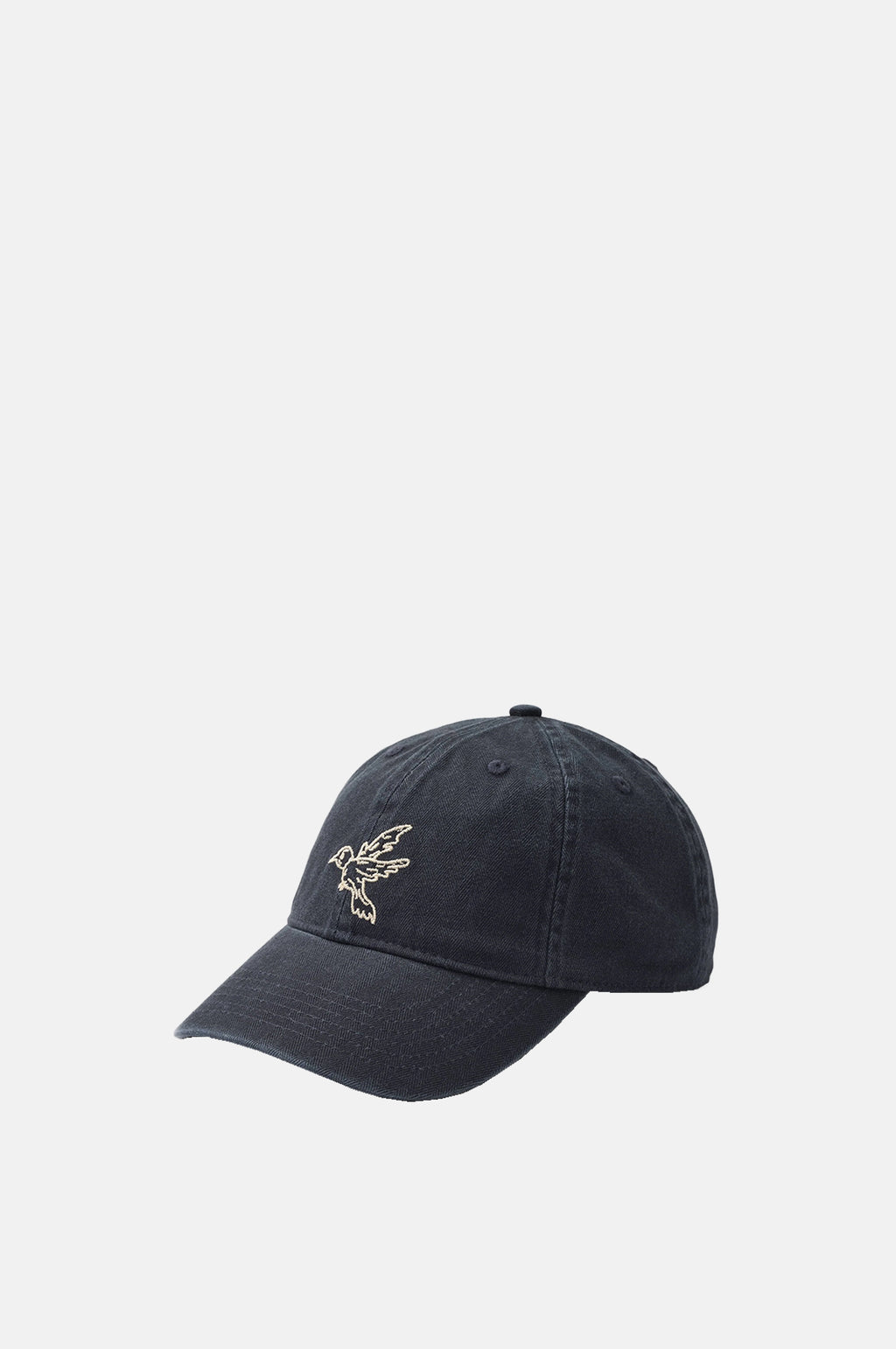 Foret Bird Washed Herringbone Cap Navy.
