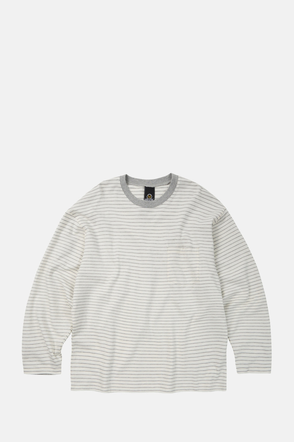 Frizmworks Stripe Oversized Relax Tee Ivory.