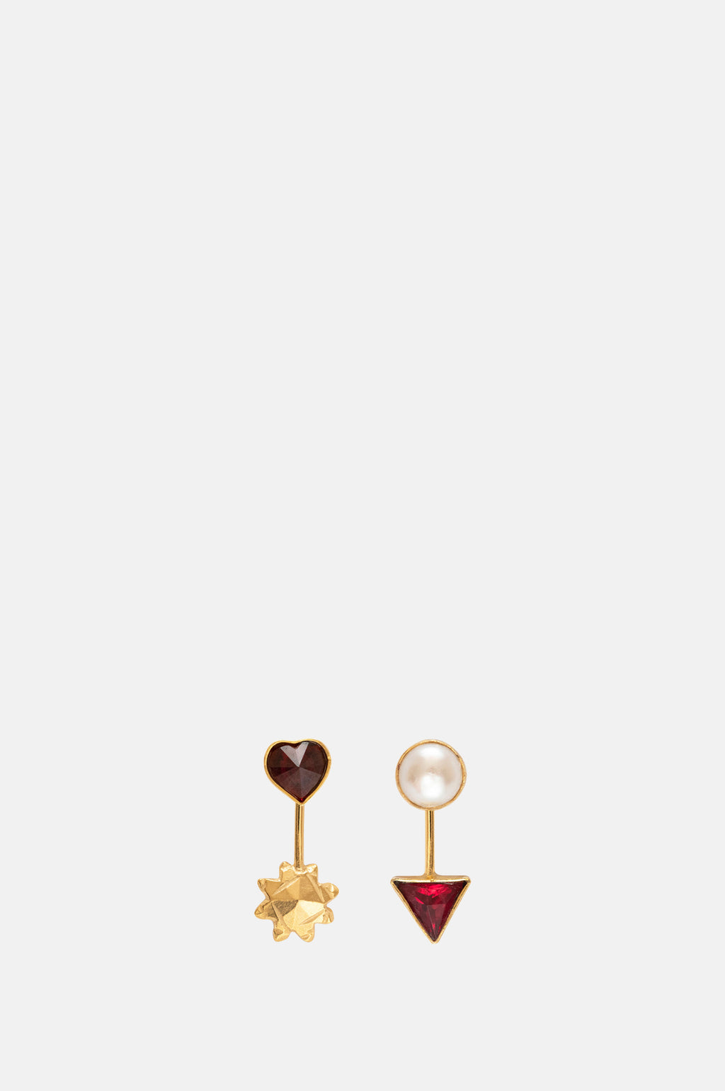 Grainne Morton Detachable Drop Red Quartz Earirngs.