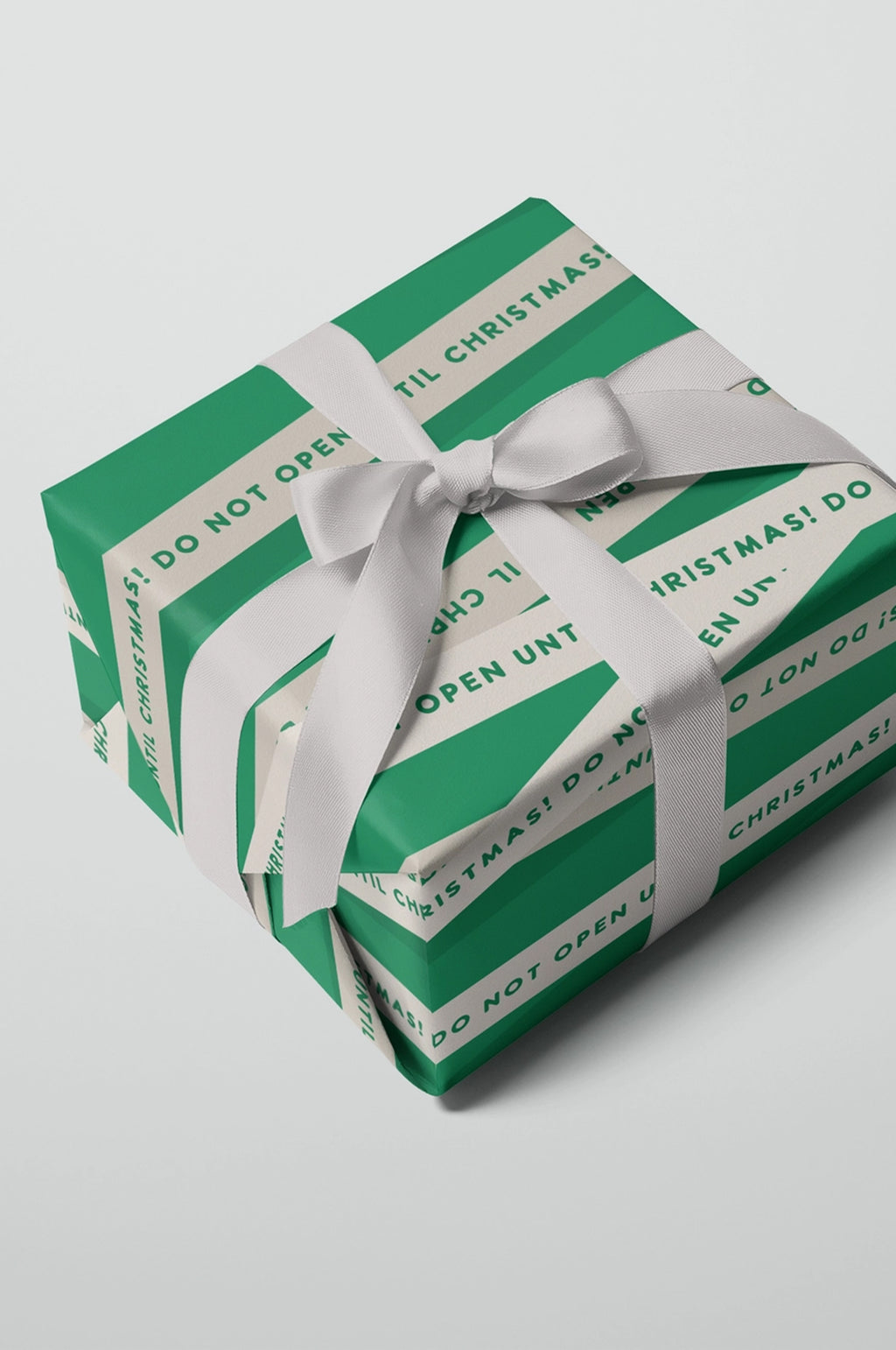 Until Christmas Wrapping Paper Green Set of 3 Sheets