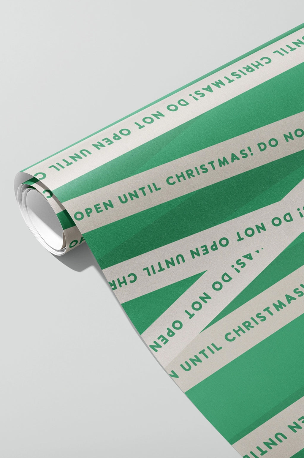 Until Christmas Wrapping Paper Green Set of 3 Sheets