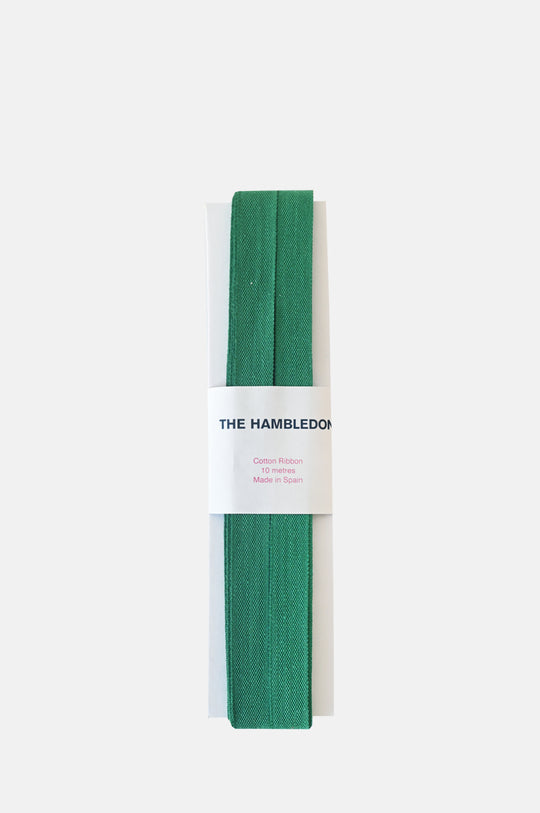 Green Cotton Ribbon 15mm x 10m
