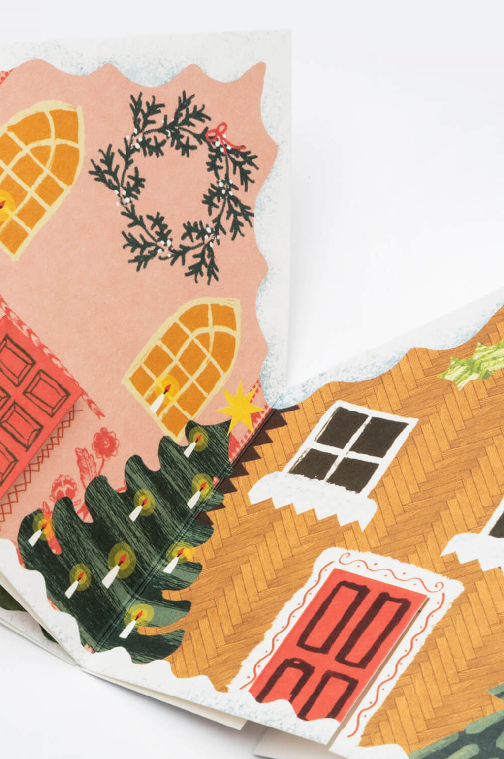Christmas Houses Concertina Card