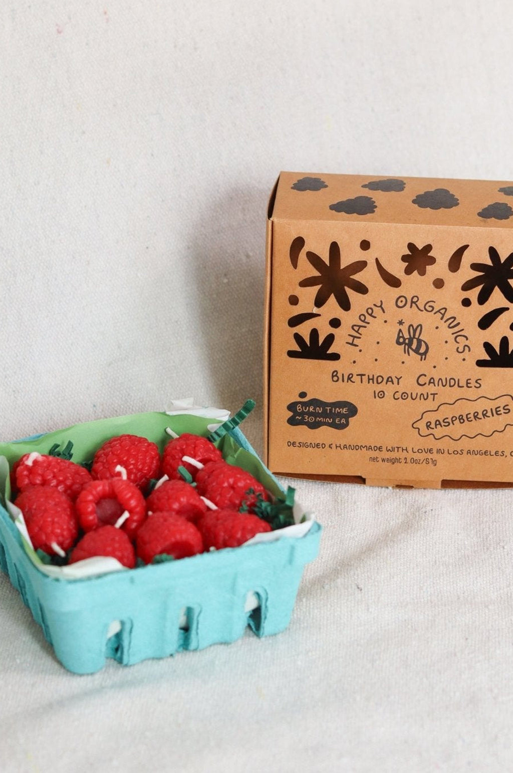 Raspberry Birthday Candles
