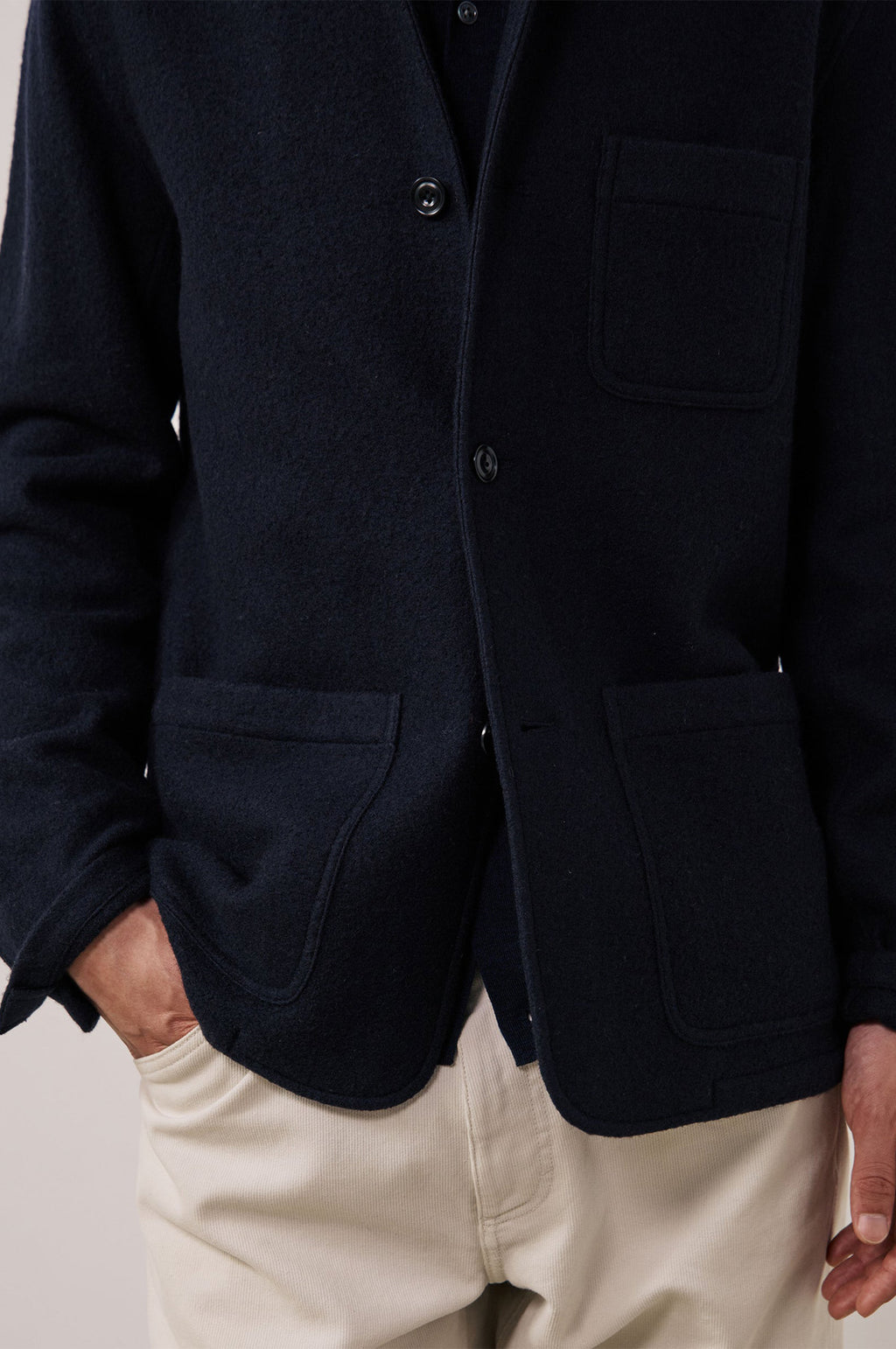 BW Light Knitted Jacket Navy