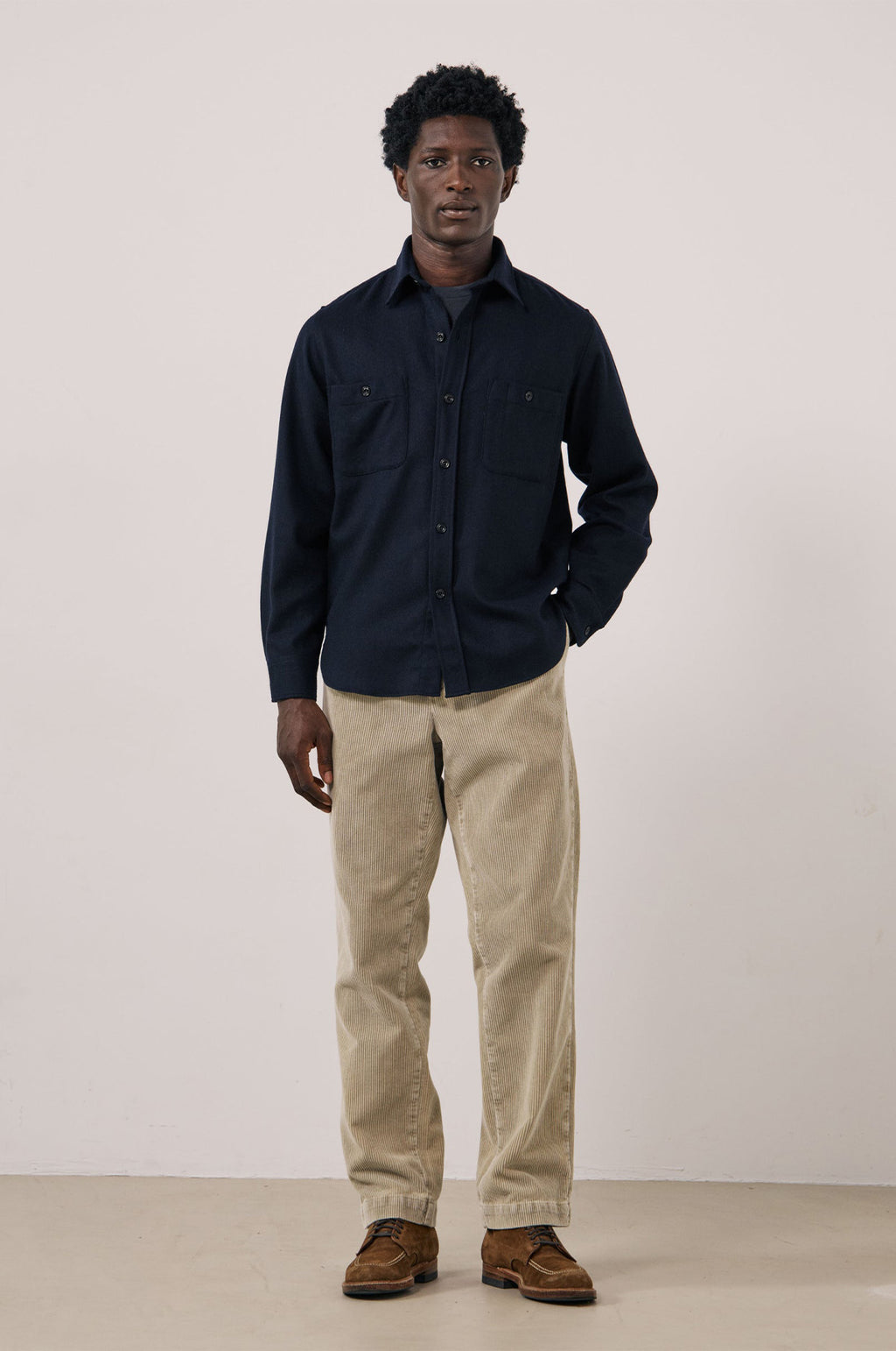 Hartford Percey Shirt Navy.