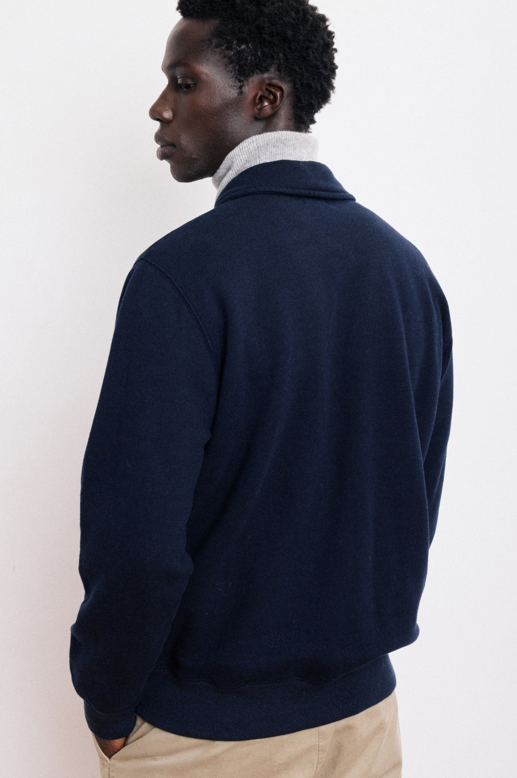 Polo Zipper Sweatshirt Dark Navy