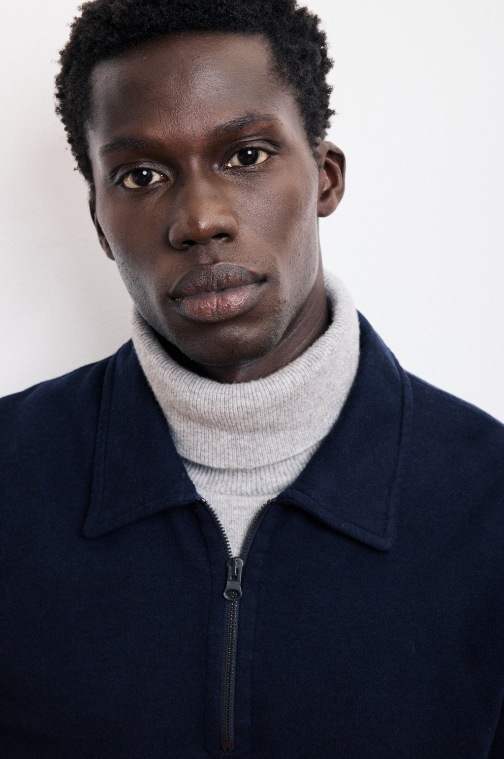 Polo Zipper Sweatshirt Dark Navy