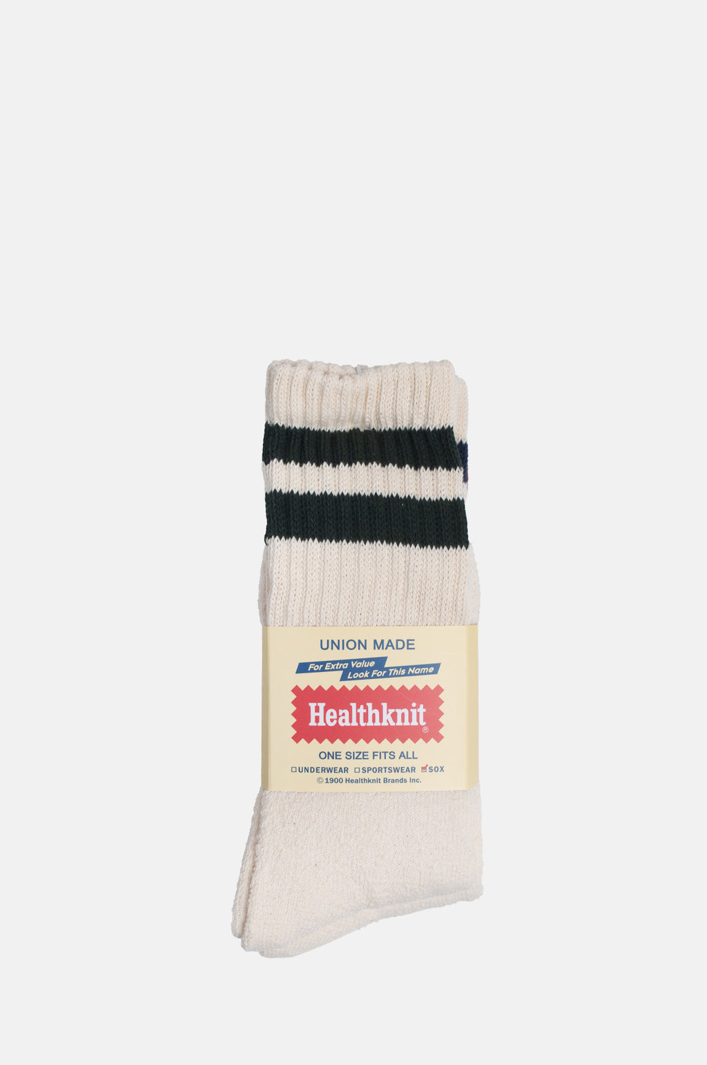 Healthknit 3 Pack Double Stripe Dark Green Navy Burgundy Socks.