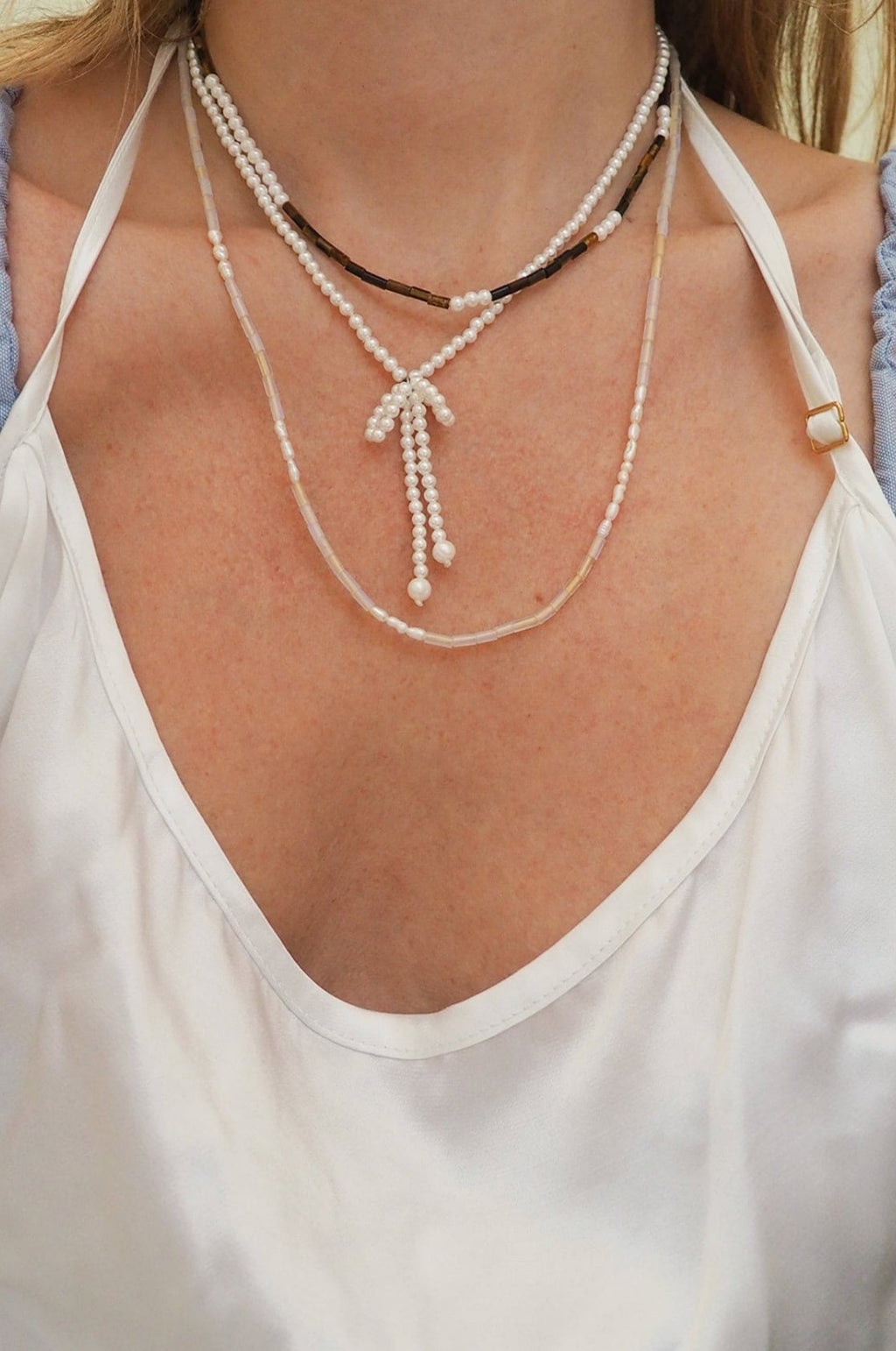 Moonstone Pearl Necklace