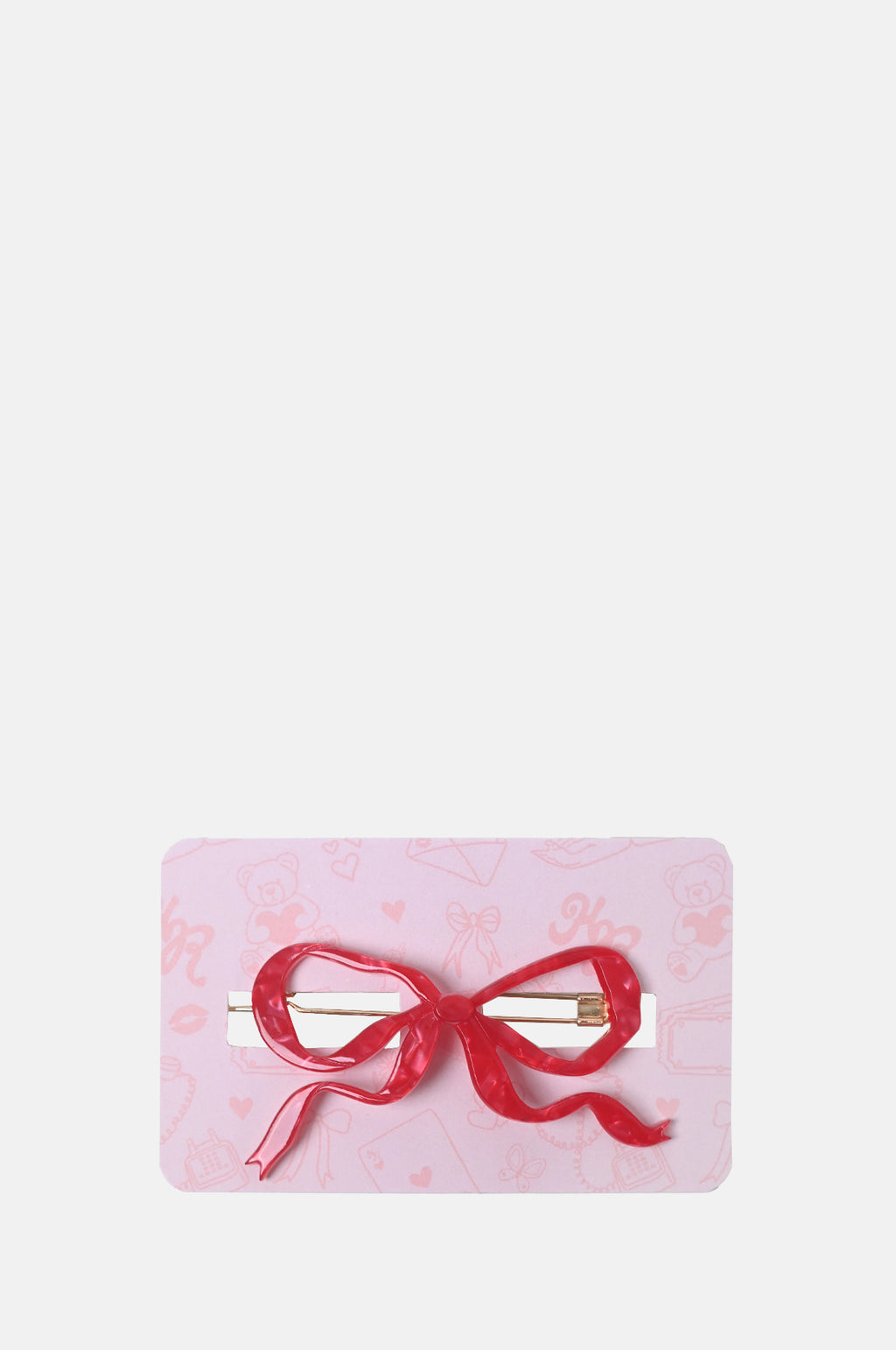 Hey Ricochet Ribbon Bow Clip Red.
