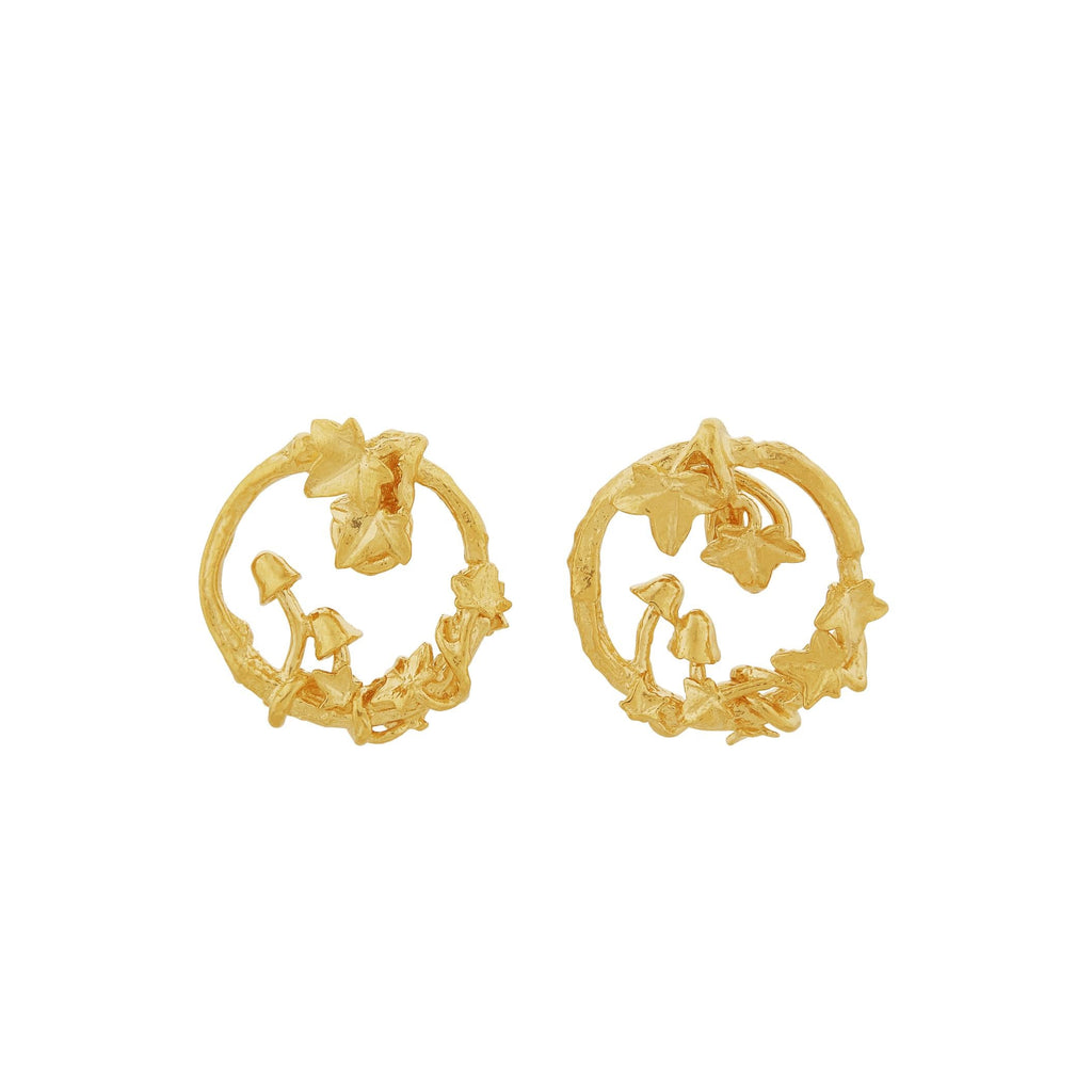A.M. Woodland Loop Stud Earrings Gold
