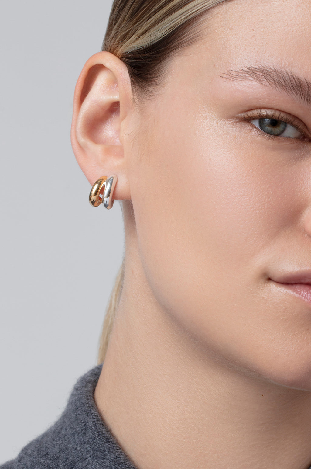 Mini Florence Two-Tone Earrings
