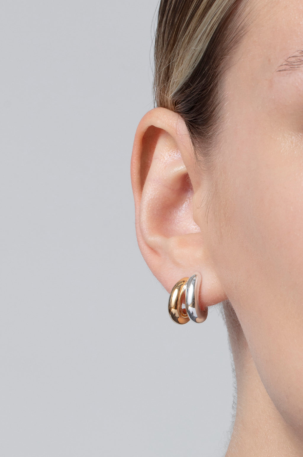 Mini Florence Two-Tone Earrings
