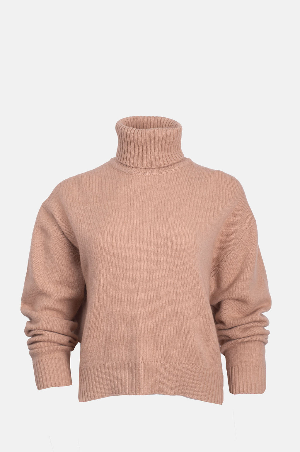 Jumper1234 Oversize Roll Collar Camel.