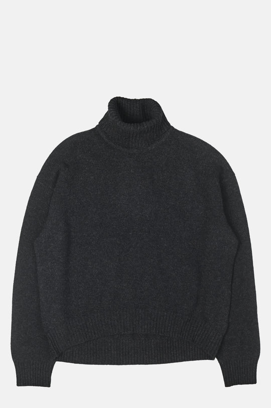 Oversize Roll Collar Charcoal