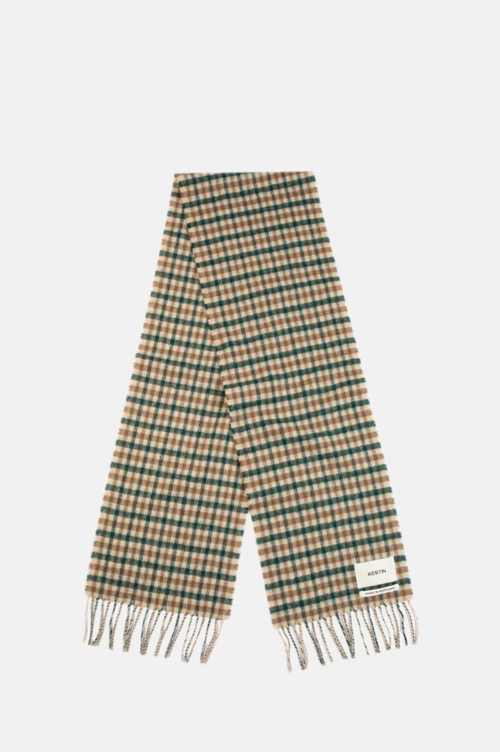 Kestin Selkirk Scarf Pine/Tan Check.