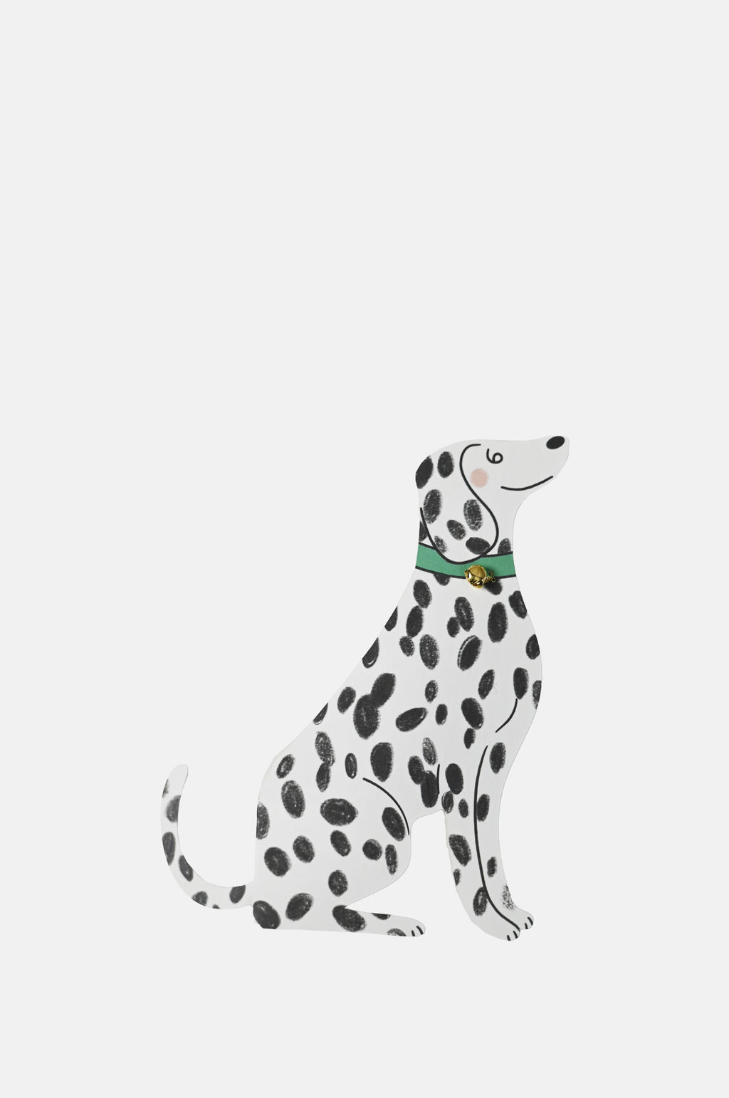 Kitty Kenda Sitting Dalmation Shaped Greeting Card.