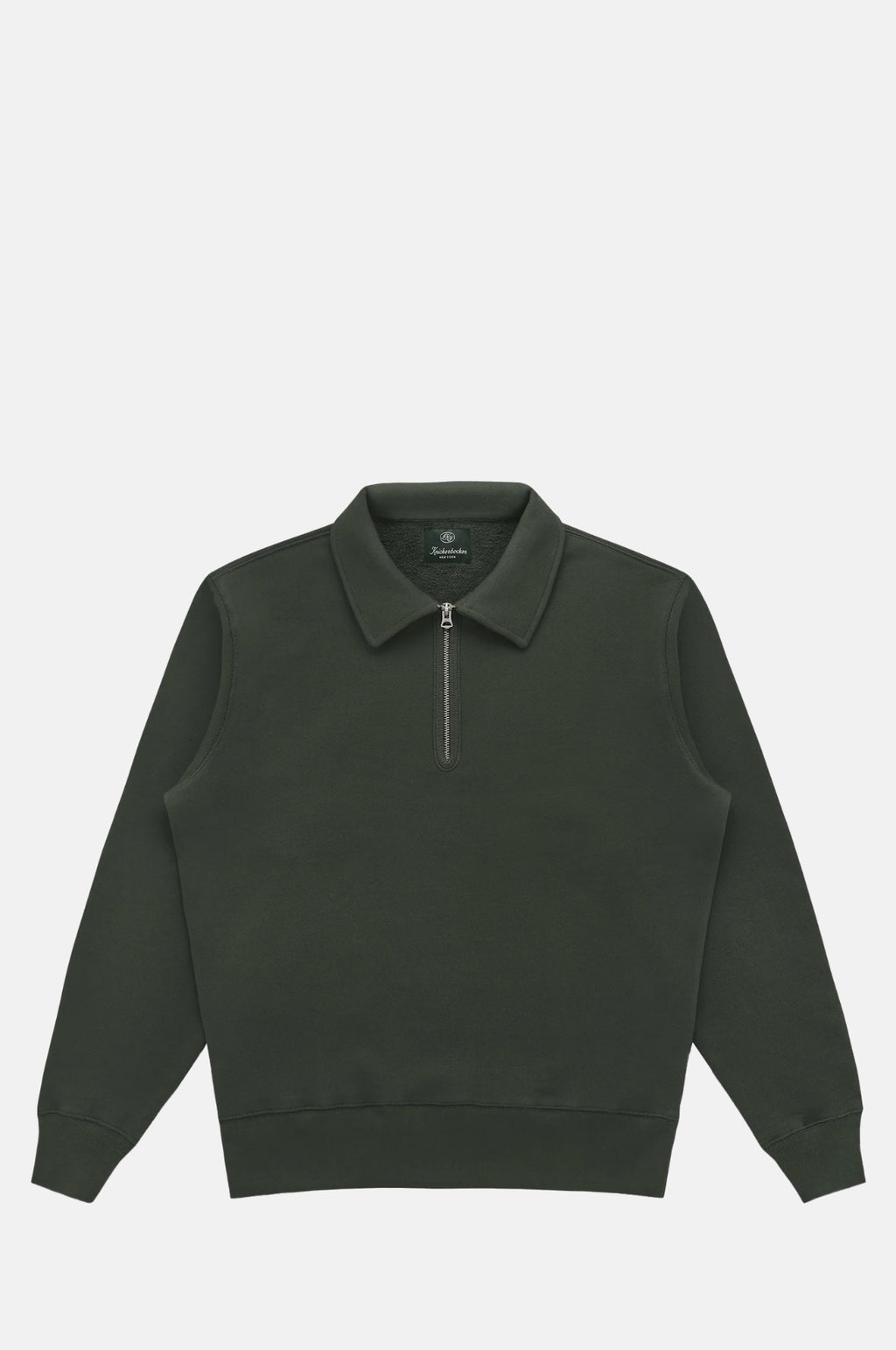 Knickerbocker Stadium Loft Knit Quarter Zip Deep Forest.