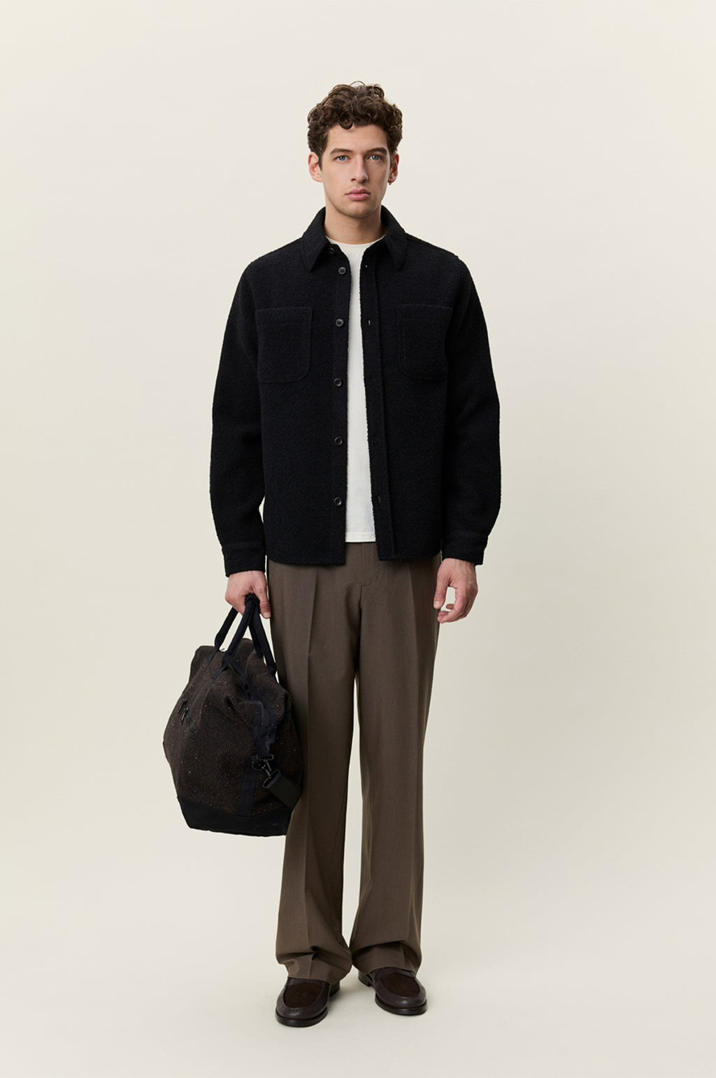 Check Overshirt Black
