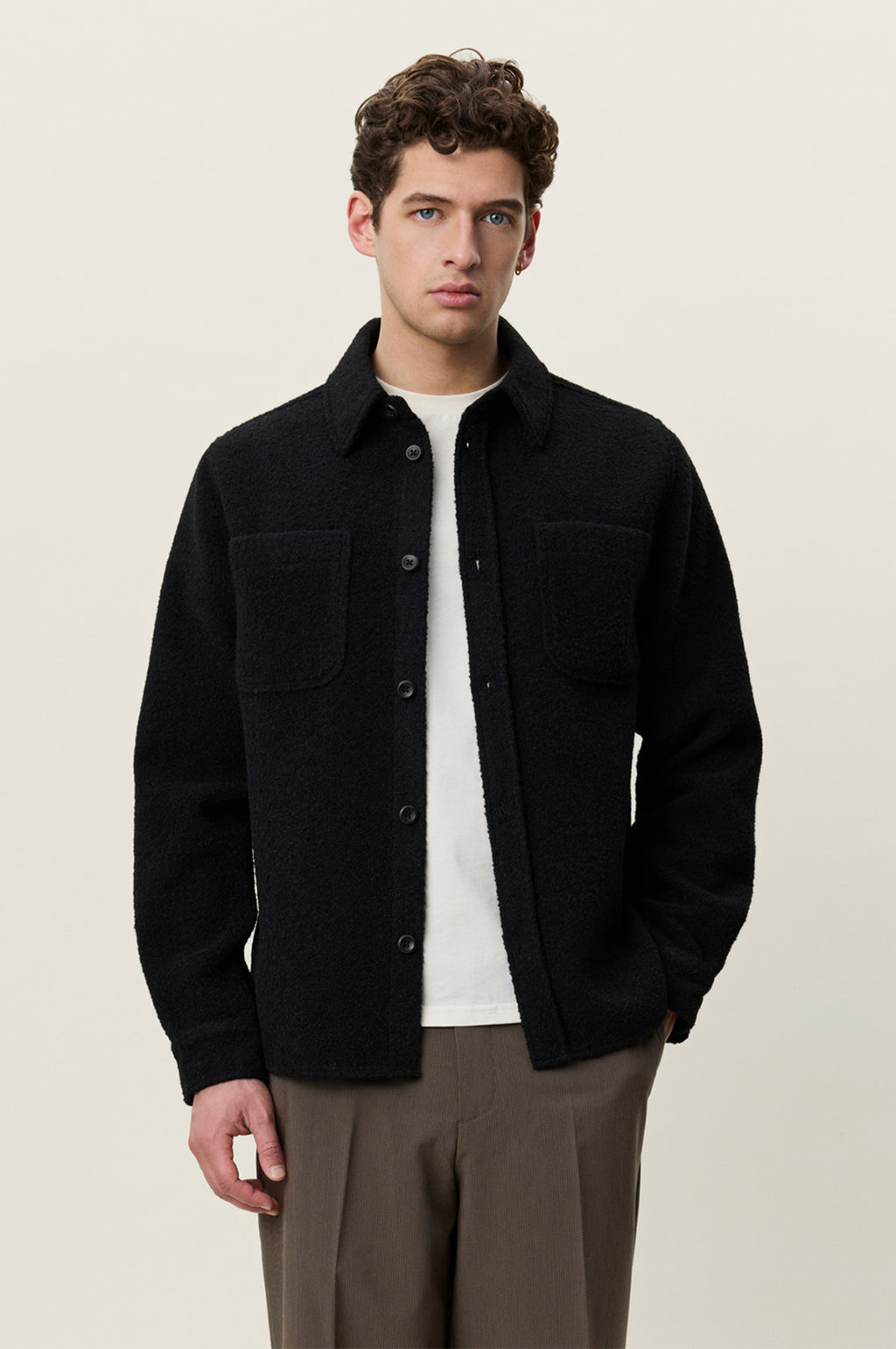 Check Overshirt Black