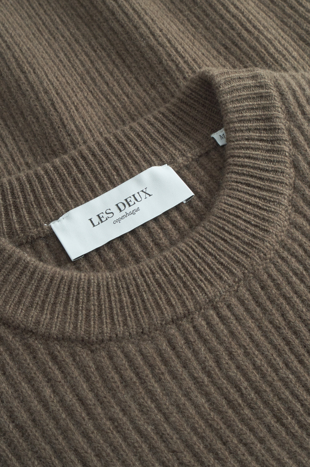 Eddie Wool Rib Crewneck Knit Teak