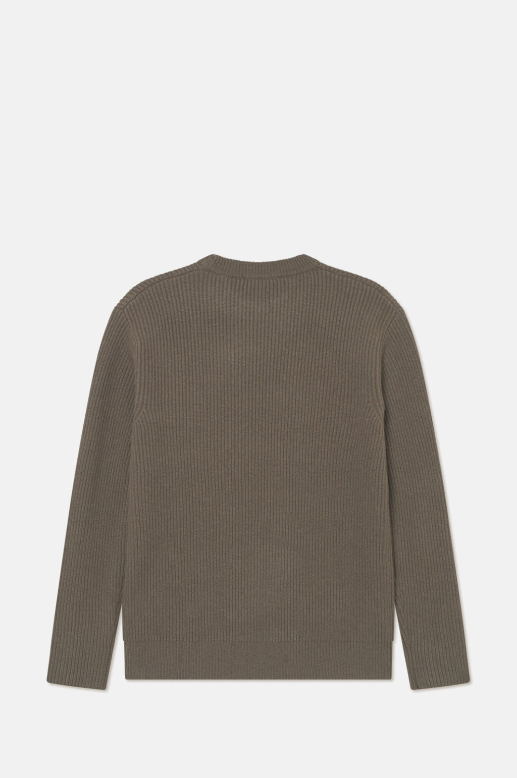 Eddie Wool Rib Crewneck Knit Teak