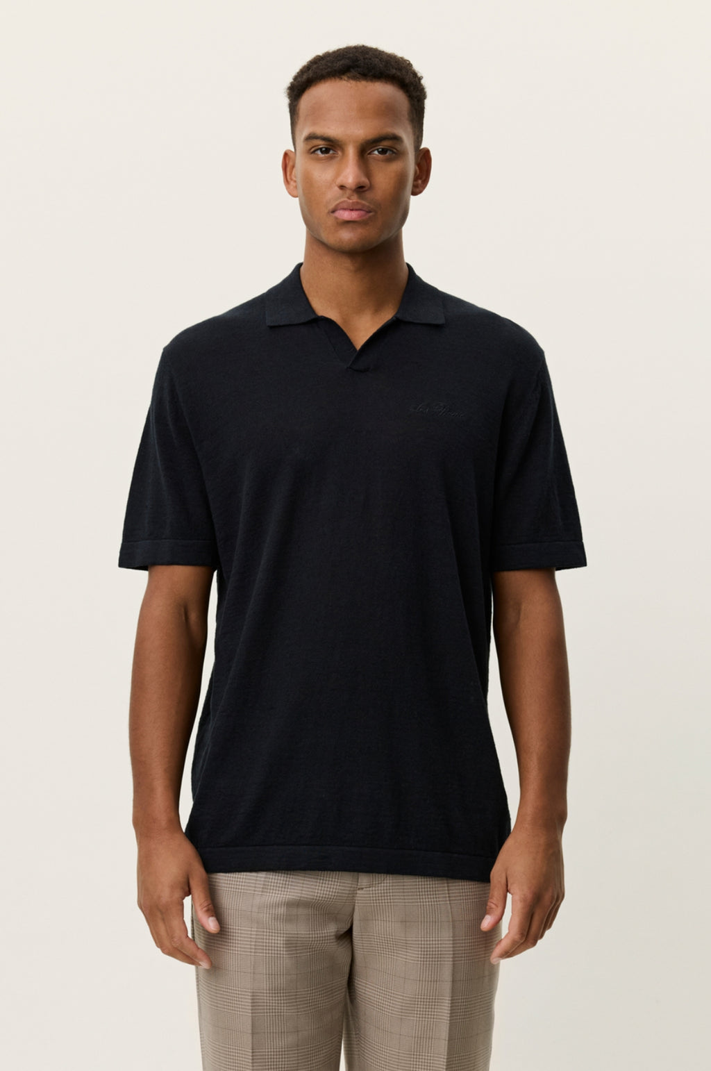 Emmanuel Knit Polo Black