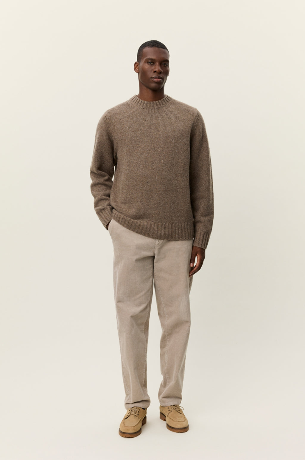 Gary Fleck Roundneck Jumper Mountain Grey Brown