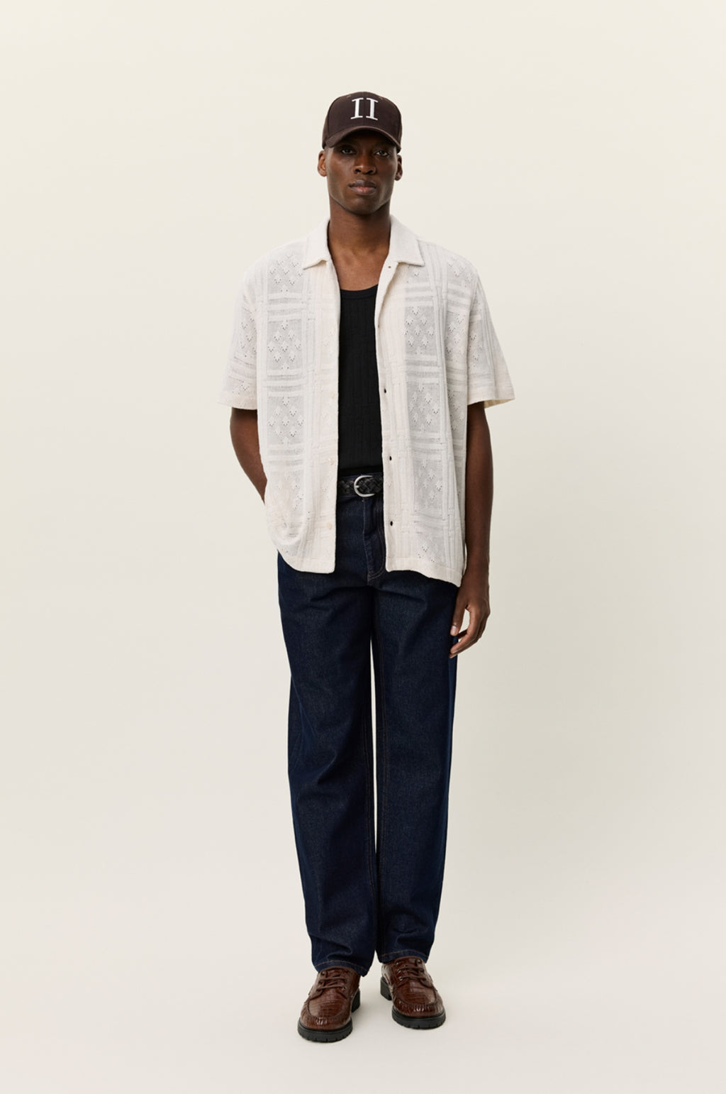 Hector Pointelle SS Shirt Eggnog White