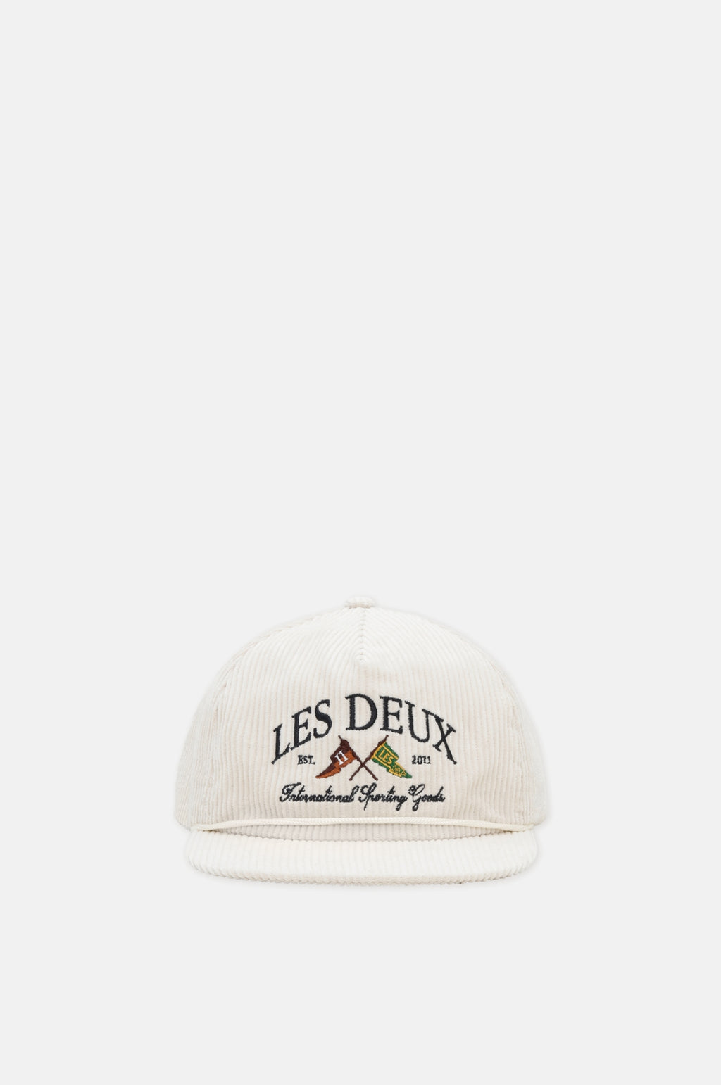Les Deux Ivy League Corduroy Cap Ivory.