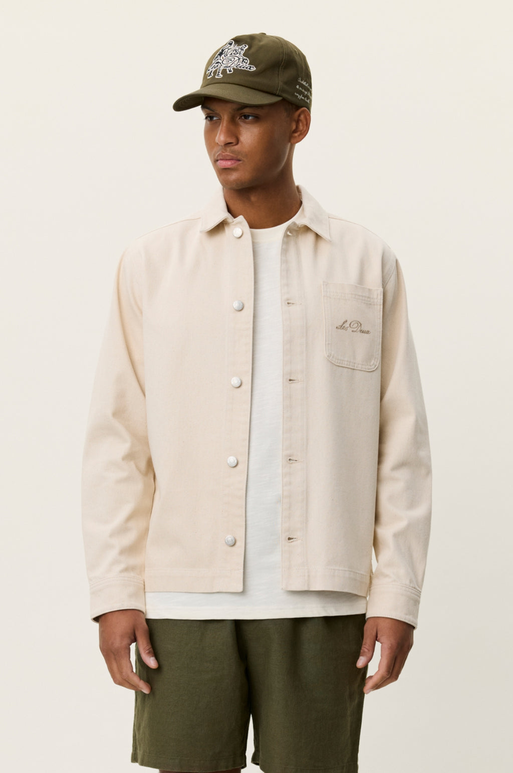Layton Faience Twill Overshirt Ivory