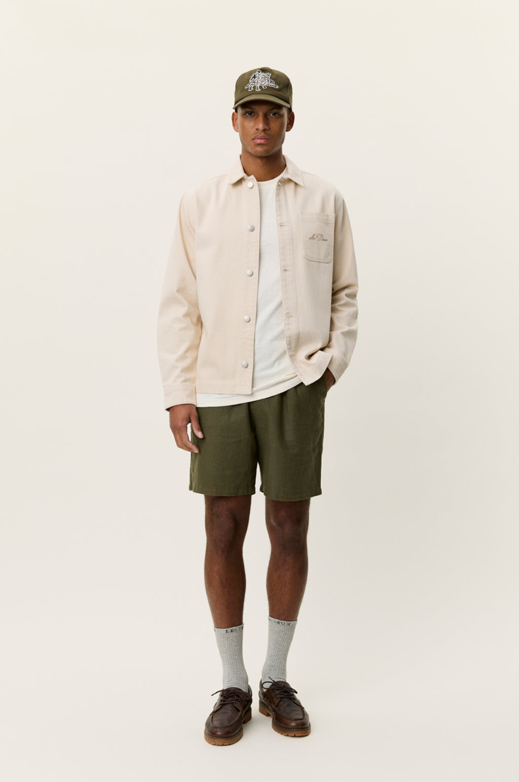 Layton Faience Twill Overshirt Ivory