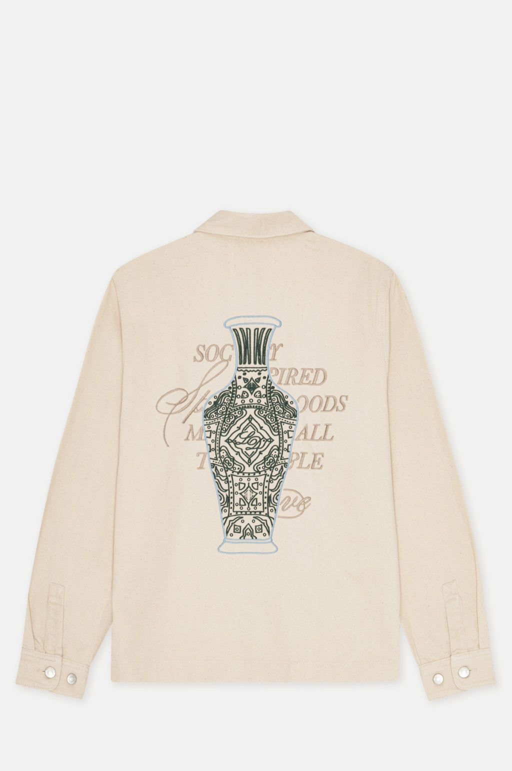 Layton Faience Twill Overshirt Ivory