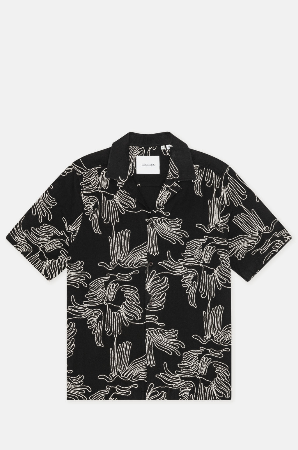 Les Deux Liam AOE Flower SS Shirt Black.