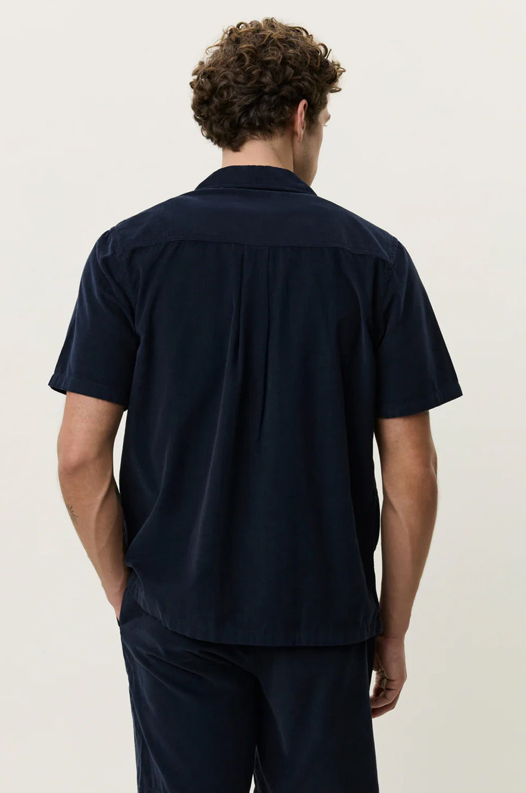 Signature Mini Cord SS Shirt Dark Blue Night