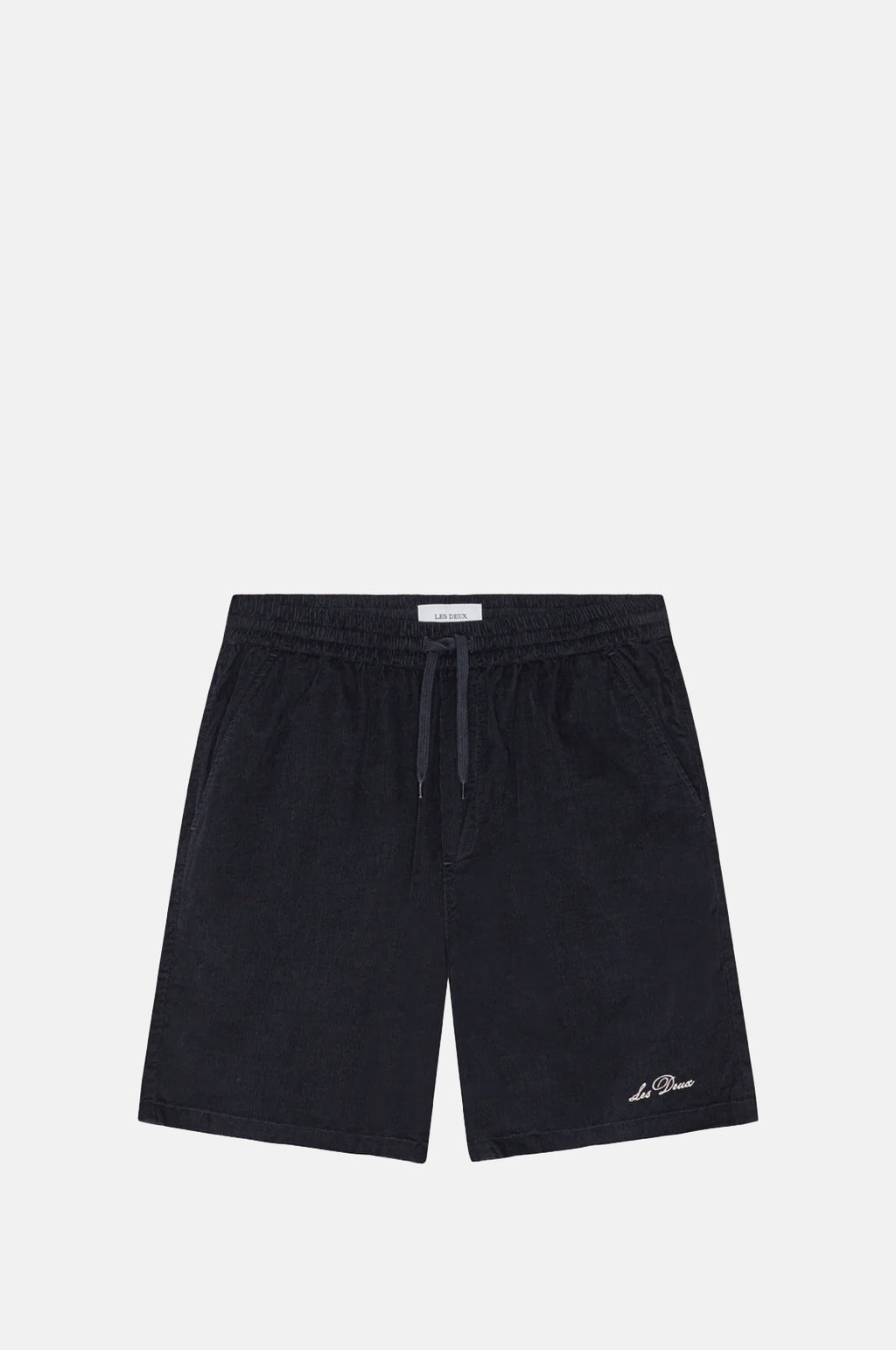 Les Deux Signature Mini Cord Shorts Dark Blue Night.
