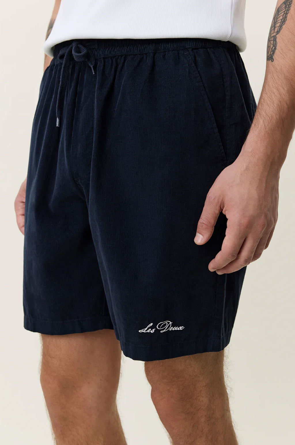 Signature Mini Cord Shorts Dark Blue Night