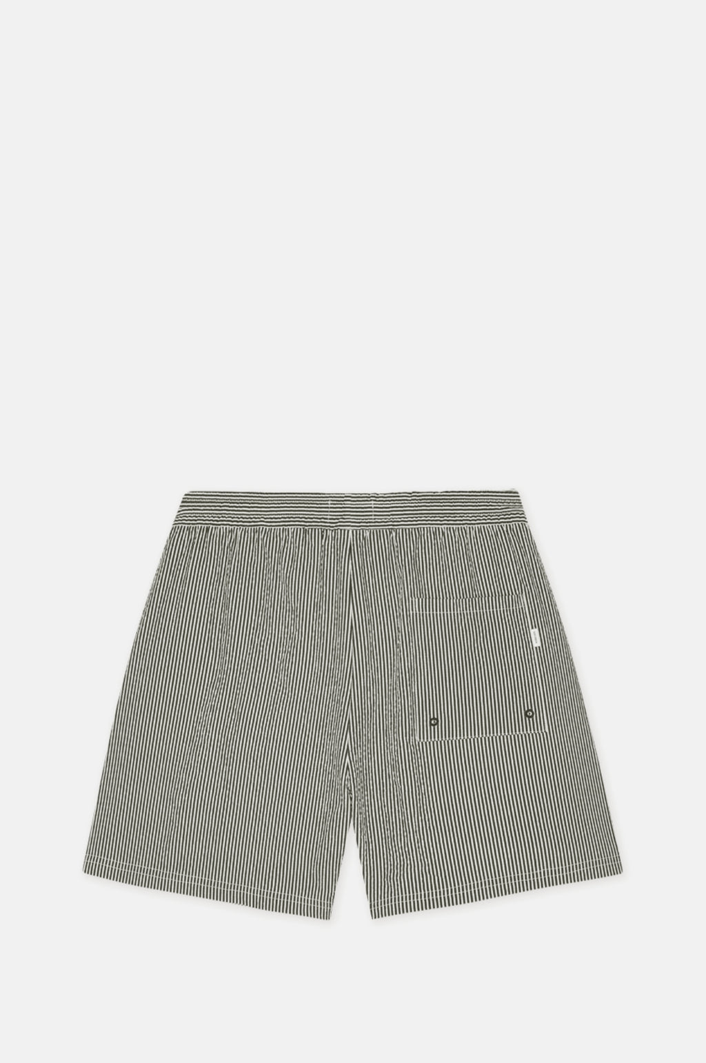 Stan Stripe Seersucker Swim Shorts Black