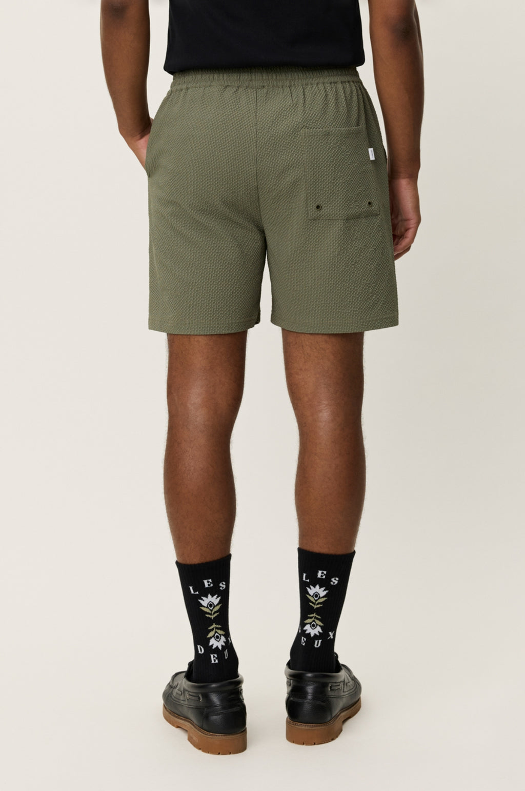 Stan Seersucker Swim Short Lichen Green