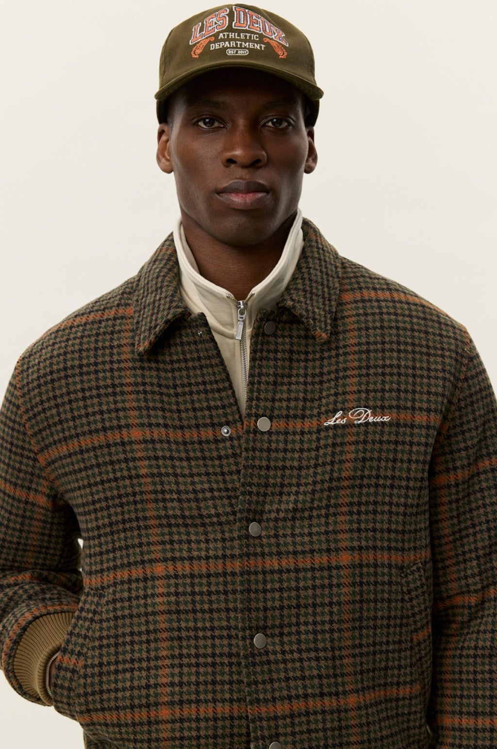 Varsity Houndstooth Jacket Teak