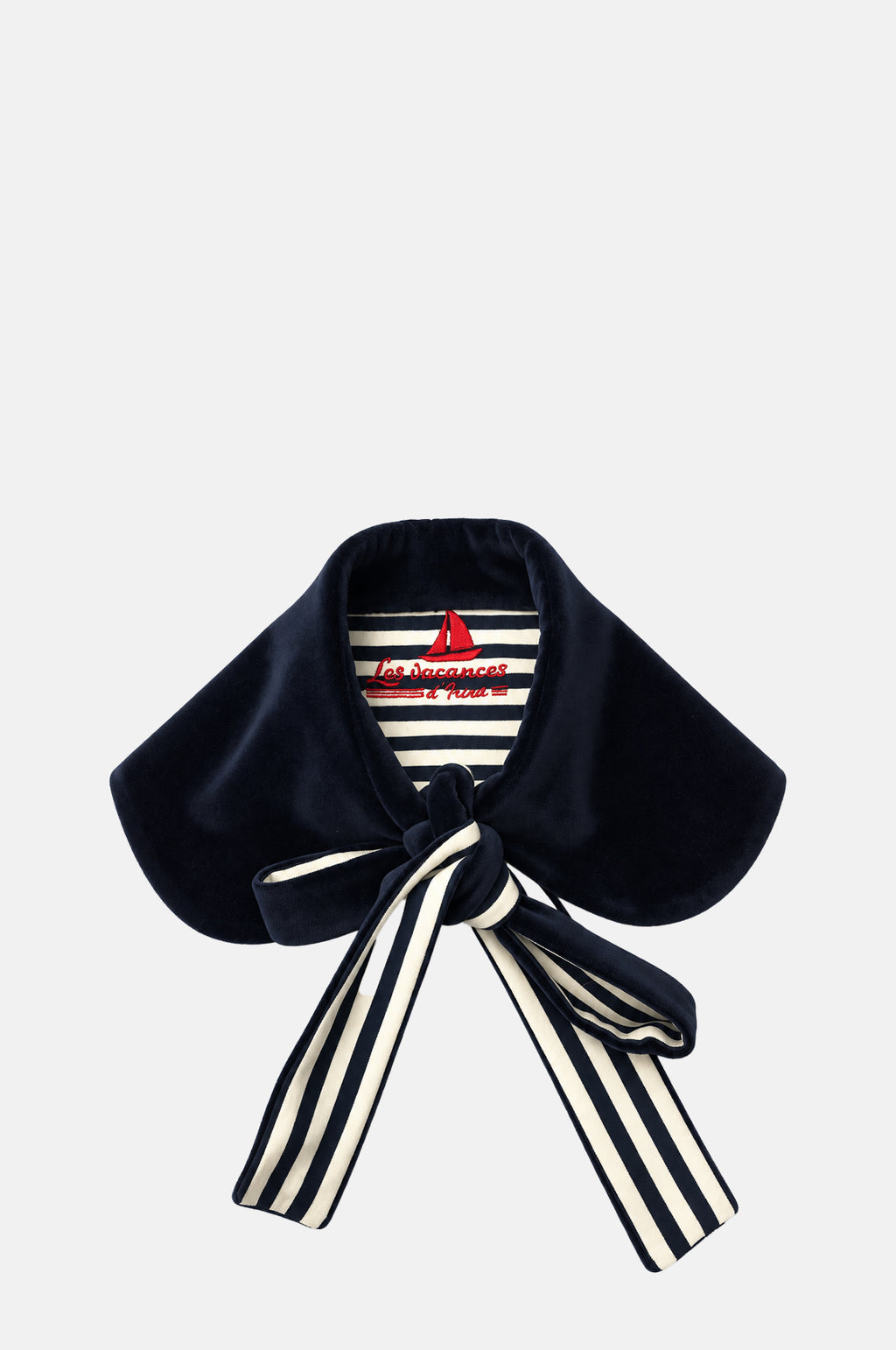 Les Vacances d'Irina Velvet Collar Navy.