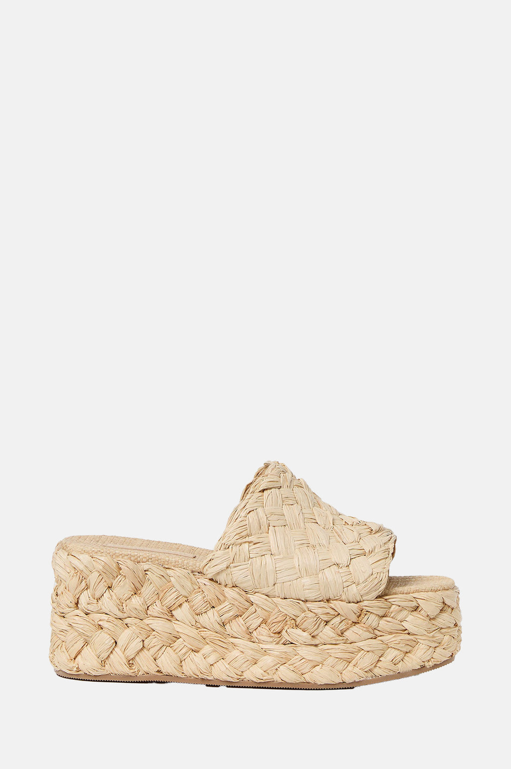 Loeffler Randall Aaron Platform Raffia Mule Natural.