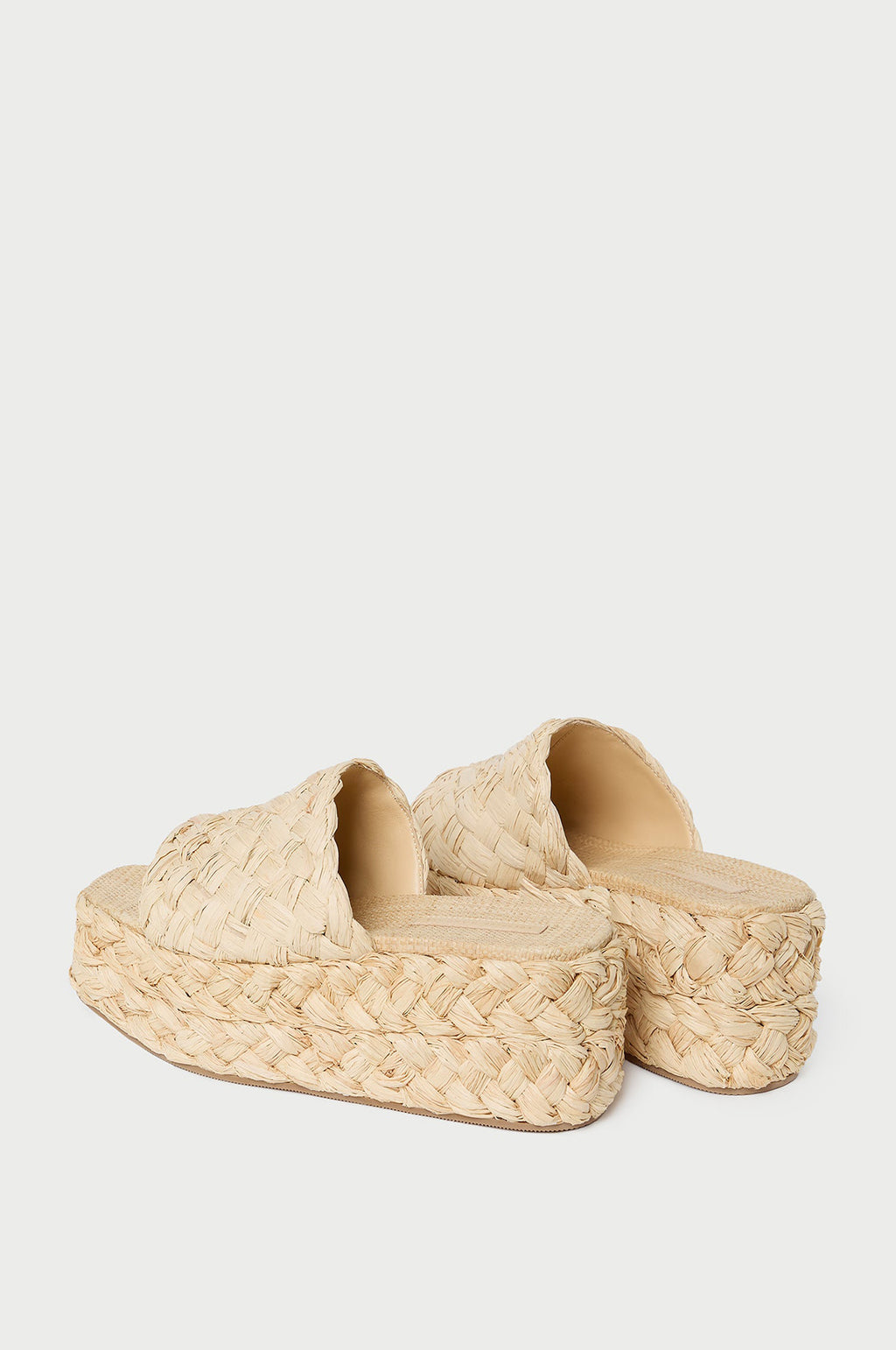 Aaron Platform Raffia Mule Natural