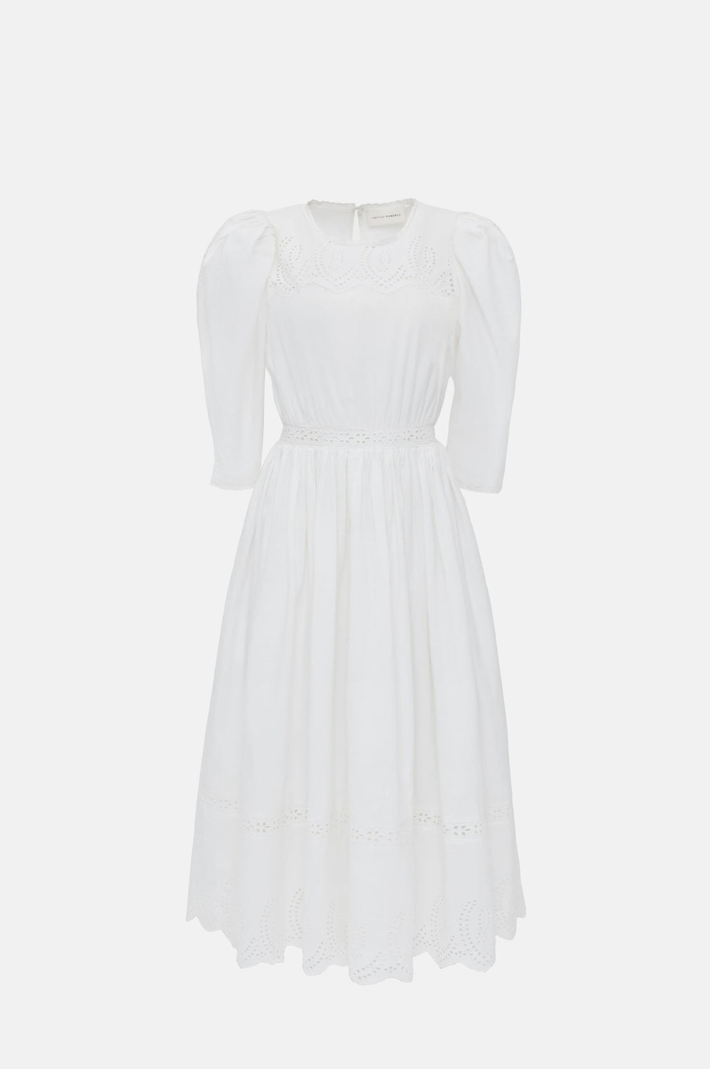 Loeffler Randall Thelma Waisted Dress Cream.