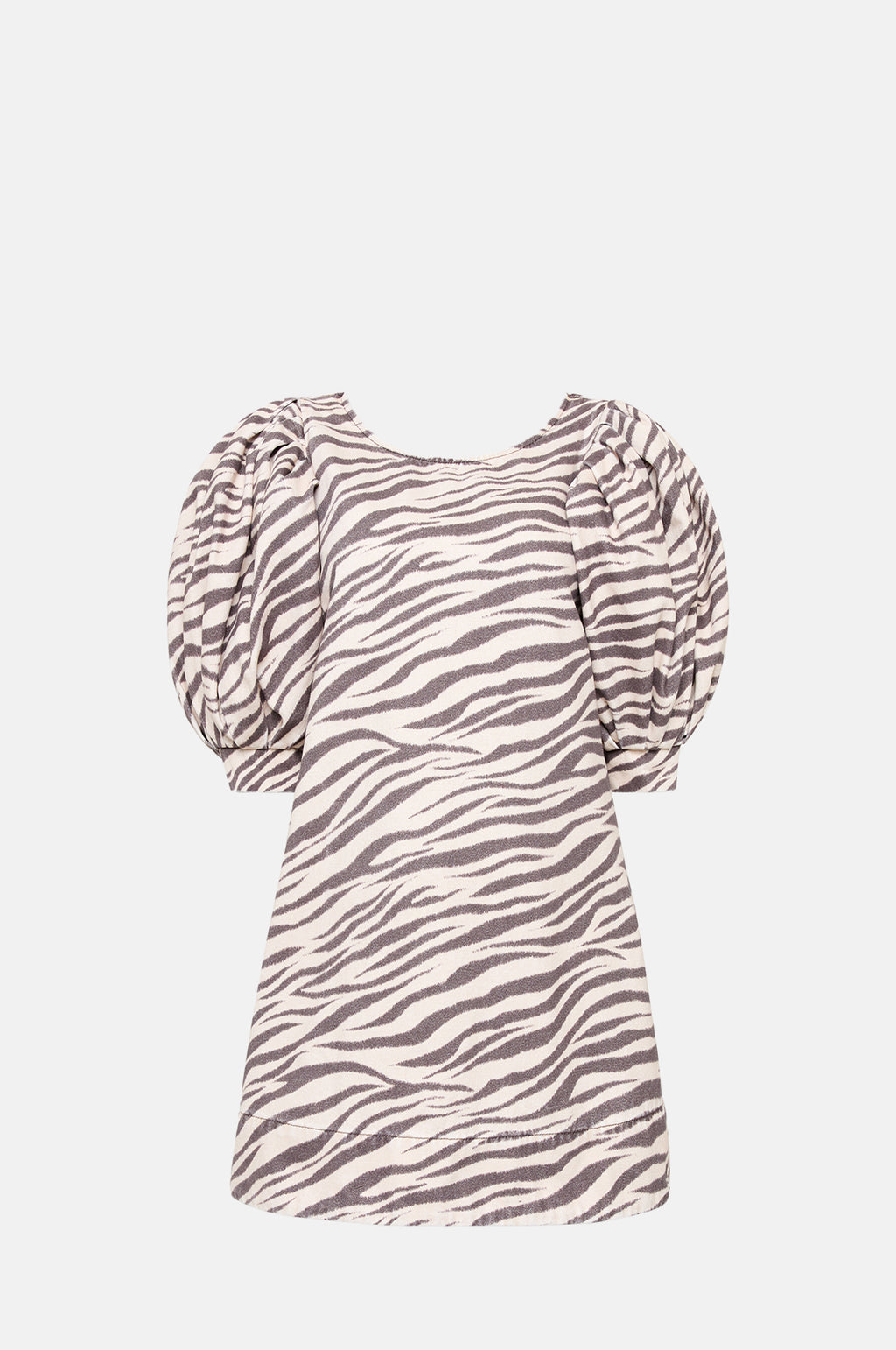 Loeffler Randall Willy Puff Sleeve Mini Dress Zebra.