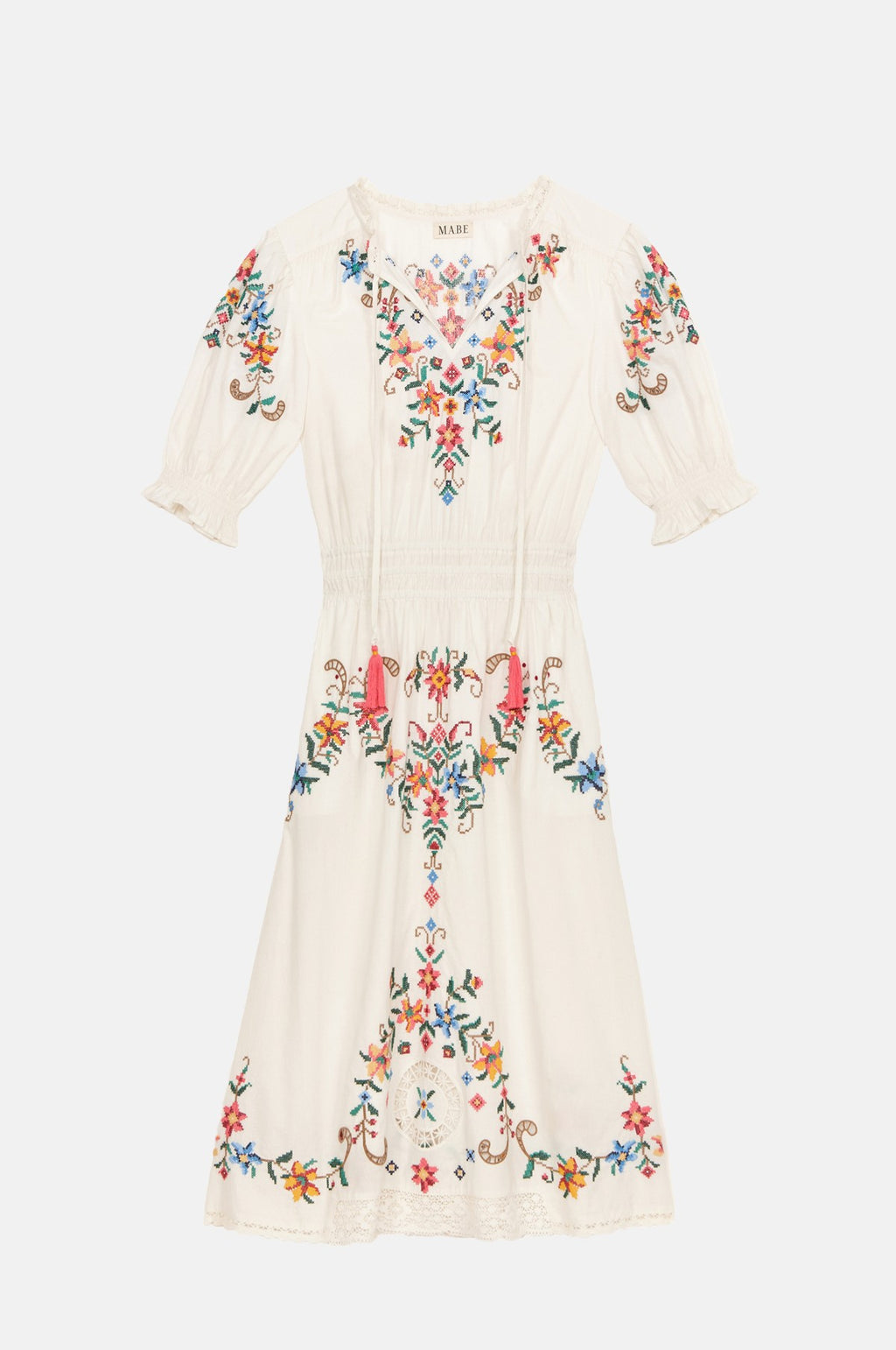 M.A.B.E. Gracie Emb Midi Dress Multi.