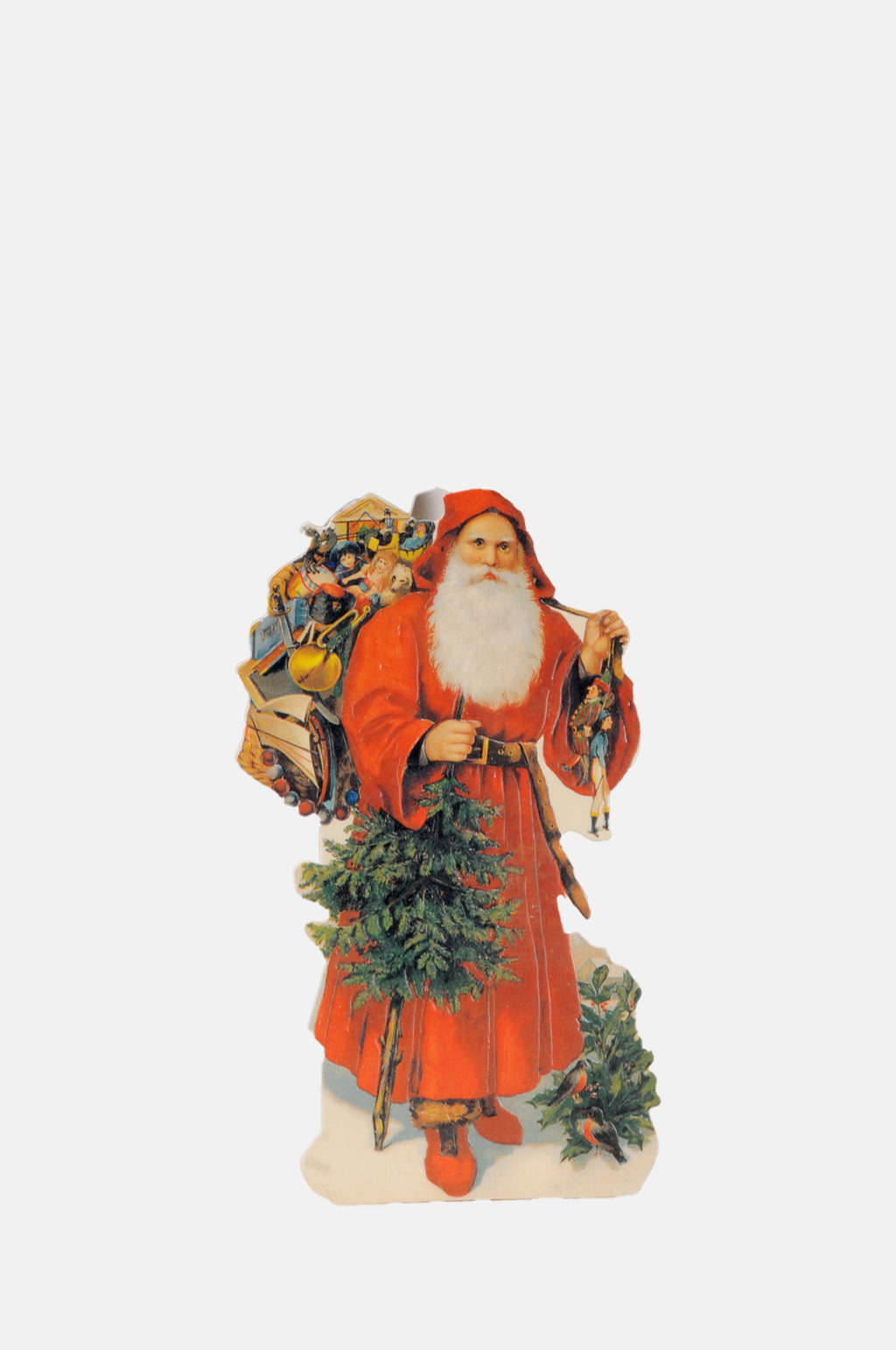 Mamelok Father Christmas and Sack Nostalgic Christmas Card.