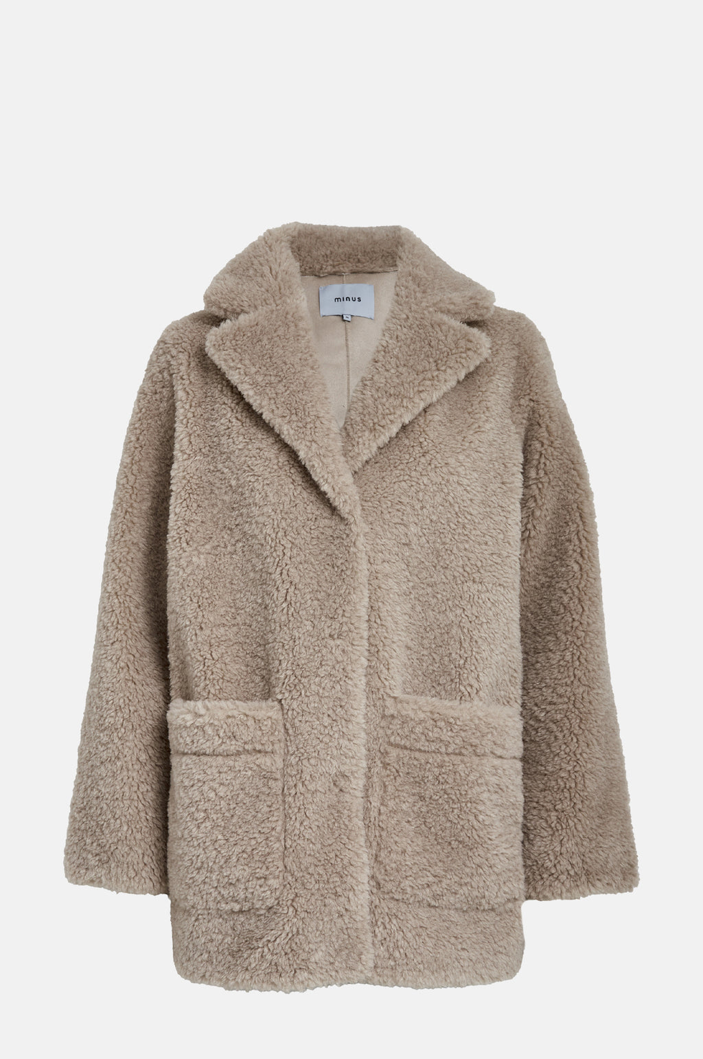 Minus Alda Reversible Faux Fur Jacket Sand Gray.