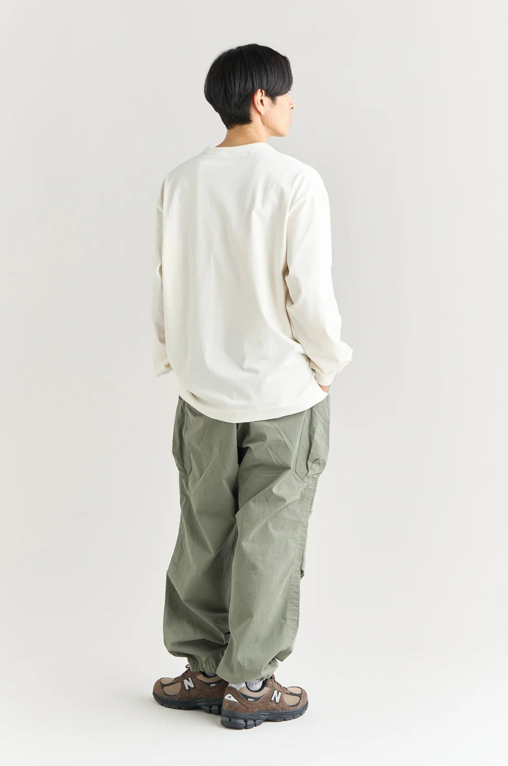 Box Logo Embroidered L/S Tee White
